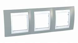 SE Unica Хамелеон Серый/Бел Рамка 3-ая горизонтальная арт. MGU6.006.865