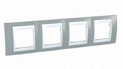 SE Unica Хамелеон Серый/Бел Рамка 4-ая горизонтальная арт. MGU6.008.865