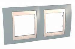 SE Unica Хамелеон Серый/Беж Рамка 2-ая горизонтальная арт. MGU6.004.565