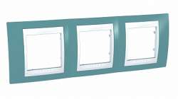 SE Unica Хамелеон Синий/Бел Рамка 3-ая горизонтальная арт. MGU6.006.873