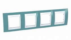 SE Unica Хамелеон Синий/Бел Рамка 4-ая горизонтальная арт. MGU6.008.873