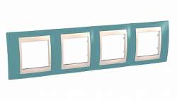 SE Unica Хамелеон Синий/Беж Рамка 4-ая горизонтальная арт. MGU6.008.573