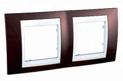 SE Unica Хамелеон Терракотовый/Бел Рамка 2-ая горизонтальная арт. MGU6.004.851