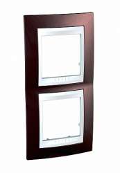 SE Unica Хамелеон Терракотовый/Бел Рамка 2-ая вертикальная арт. MGU6.004V.851