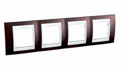 SE Unica Хамелеон Терракотовый/Бел Рамка 4-ая горизонтальная арт. MGU6.008.851