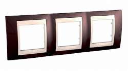 SE Unica Хамелеон Терракотовый/Беж Рамка 3-ая горизонтальная арт. MGU6.006.551