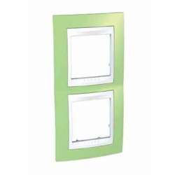 SE Unica Хамелеон Зеленое Яблоко/Бел Рамка 2-ая вертикальная арт. MGU6.004V.863