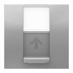 SE Unica Modular Алюминий Розетка компьютерная, RJ45, одиночная кат. 6 STP, 2 модуля арт. NU341730