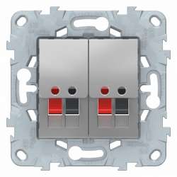 SE Unica New Алюминий Аудиорозетка двойная арт. NU548930