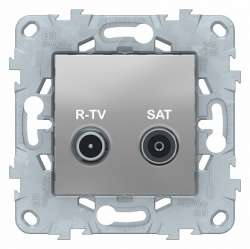 SE Unica New Алюминий Розетка R-TV/SAT, одиночная арт. NU545430