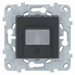 SE Unica New Антрацит Датчик движения Wiser c универсальным кноп. LED диммером арт. NU552754