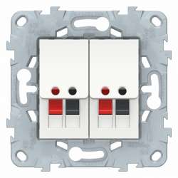 SE Unica New Бел Аудиорозетка двойная арт. NU548918