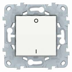 SE Unica New Бел Выключатель 1-клавишный, двухполюсный, сх. 2, 16 AX, 250В арт. NU526218