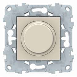 SE Unica New Беж Светорегулятор LED Wiser поворотно-нажимной, универсальный 7-200Вт арт. NU551644