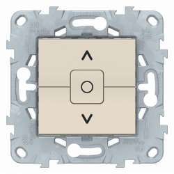 SE Unica New Беж Выключатель для жалюзи, 2-клавишный, сх. 4 арт. NU520844