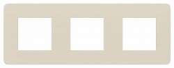 SE Unica Studio Бежевая/Бежевая Рамка 3-ная арт. NU280644
