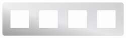 SE Unica Studio Хром/Белая Рамка 4-ная арт. NU280855
