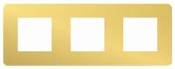 SE Unica Studio Золото/Бежевая Рамка 3-ная арт. NU280660