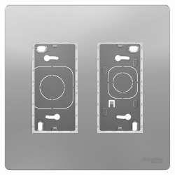 SE Unica System+ Алюминий Блок открытой установки 2х2 арт. NU122430