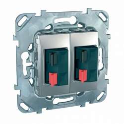 SE Unica Top Алюминий Аудиорозетка 2-ая арт. MGU5.8787.30ZD