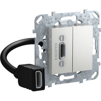 SE Unica Top Алюминий HDMI-коннектор с переходником арт. MGU5.430.30ZD