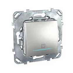 SE Unica Top Алюминий Таймер нажимной 2сек - 12мин с подсветкой, 8А арт. MGU5.535.30ZD