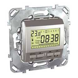 SE Unica Top Алюминий Термостат электронный программируемый 8А (от+5 до +30) арт. MGU5.505.30ZD