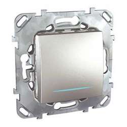 SE Unica Top Алюминий Выключатель 1-клавишный (сх.1) с подсветкой арт. MGU5.201.30NZD