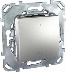 SE Unica Top Алюминий Выключатель 1-клавишный 2P 16A арт. MGU5.262.30ZD