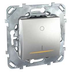 SE Unica Top Алюминий Выключатель 1-клавишный 2P 16A с подсветкой арт. MGU5.262.30SZD