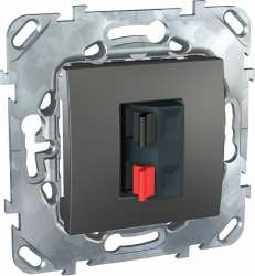 SE Unica Top Графит Аудиорозетка 1-ая арт. MGU5.486.12ZD