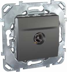 SE Unica Top Графит Розетка TV проходная арт. MGU5.463.12ZD