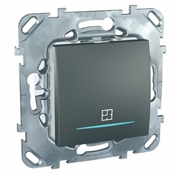 SE Unica Top Графит Таймер нажимной 2сек - 12мин с подсветкой, 8А арт. MGU5.535.12ZD