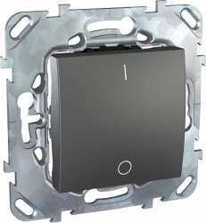SE Unica Top Графит Выключатель 1-клавишный 16A 2P арт. MGU5.262.12ZD