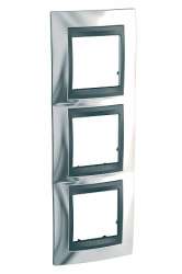 SE Unica Top Хром Графит Рамка 3-ая арт. MGU66.006.210