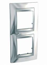 SE Unica Top Хром Рамка 2-ая вертикальная арт. MGU66.004V.010