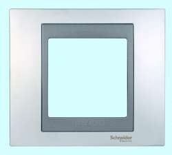 SE Unica Top Хром матовый Графит Рамка 1-ая арт. MGU66.002.238