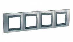SE Unica Top Хром матовый Графит Рамка 4-ая арт. MGU66.008.238