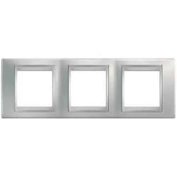 SE Unica Top Хром матовый Рамка 3-ая арт. MGU66.006.038