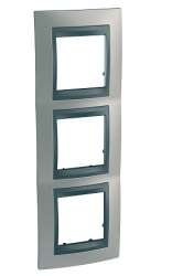 SE Unica Top Никель Графит Рамка 3-ая арт. MGU66.006.239