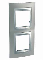 SE Unica Top Никель Рамка 2-ая вертикальная арт. MGU66.004V.039