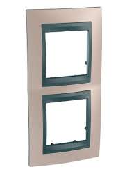 SE Unica Top Оникс Графит Рамка 2-ая вертикальная арт. MGU66.004V.296