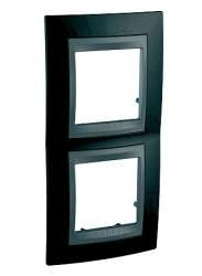 SE Unica Top Родий Графит Рамка 2-ая вертикальная арт. MGU66.004V.293