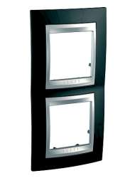 SE Unica Top Родий Рамка 2-ая вертикальная арт. MGU66.004V.093