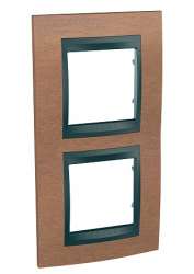 SE Unica Top Вишня Графит Рамка 2-ая вертикальная арт. MGU66.004V.2M2