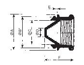 SE Ввод кабельный конический регулируемый D52 под кабель 13-44 PG36 (25шт) арт. NSYEC7