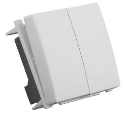 SE Wessen 45 Бел Выключатель 2-клавишный для кабель-канала арт. VN5U-242-B