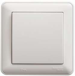 SE Wessen 59 Aqua Бел Переключатель 1-клавишный, 10AX, IP44, (в сборе) арт. VS610-156B-18