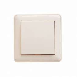SE Wessen 59 Aqua Беж Переключатель 1-клавишный 16А (сх.6) IP44 (в сборе, с рамкой) арт. VS616-156B-28