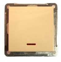 SE Wessen 59 Aqua Беж Переключатель 1-клавишный с подсветкой 16А (сх.6) IP44 арт. VS616-157B-2-86